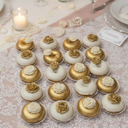 Mini Donas Personalizadas para Eventos (Vainilla, Chocolate y Red Velvet)
