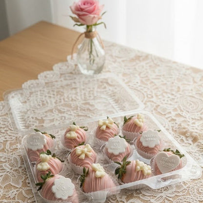 Fresas Achocolatadas Personalizadas para Eventos (Chocolate Blanco o Semiamargo