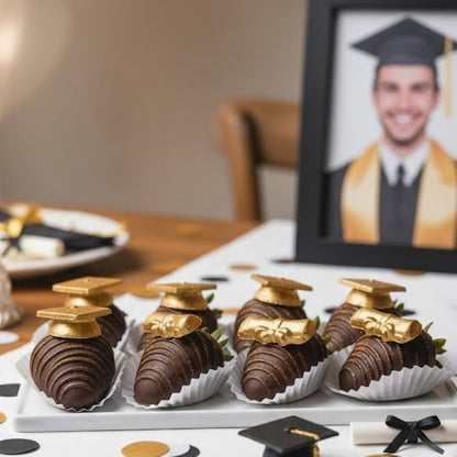 Fresas Achocolatadas Personalizadas para Eventos (Chocolate Blanco o Semiamargo