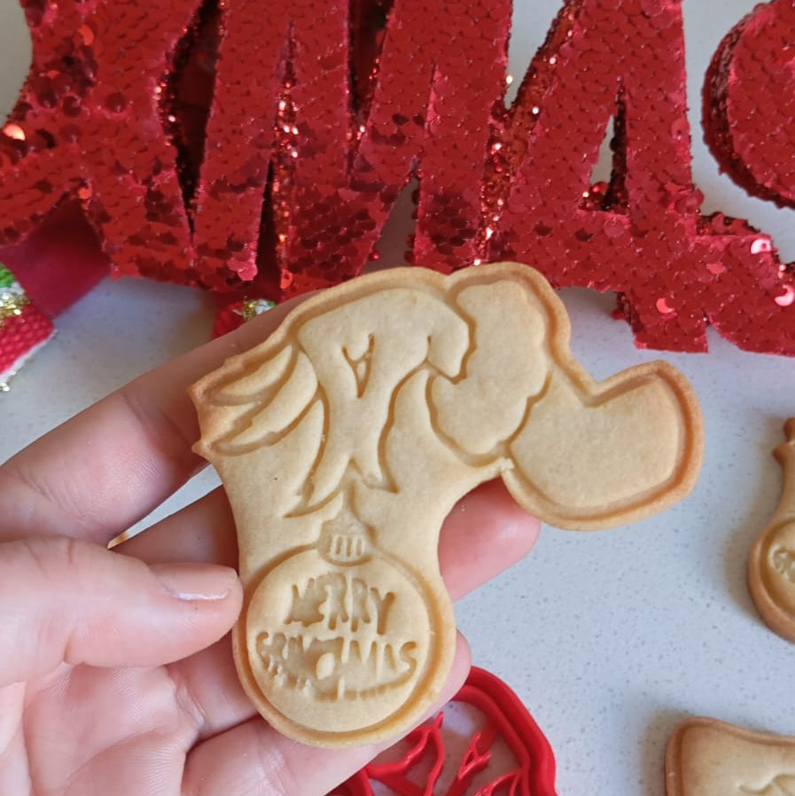Cortador y Sello Figuras Navideñas Mano del Grinch