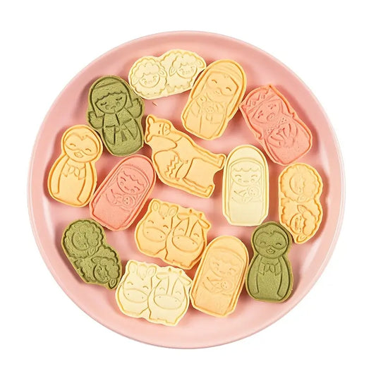 Set de Cortadores y Sellos 3D "El Santo Nacimiento" (8 Piezas)