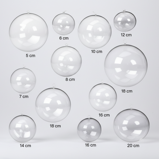 Burbujas acrílicas transparentes para decoración de pasteles y manualidades en Vallia Repostería