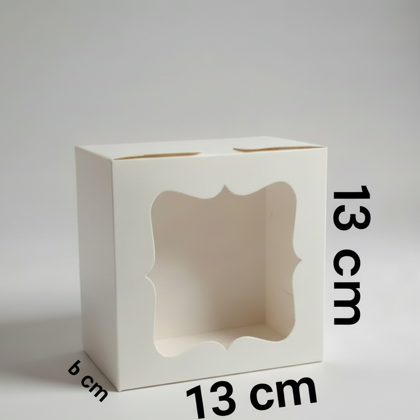 Caja de cartón 13x13x6 cm para mini postres o desayunos - Vallia