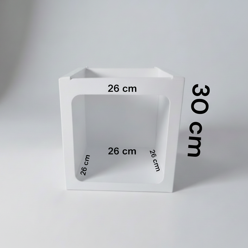 Empaque para tortas de gran altura 26x26x30 cm resistente - Vallia