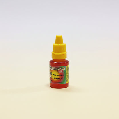 Colorante líquido hidrosoluble Colorisa color amarillo en frasco gotero 7 ml – colorante comestible para repostería - Vallia Reposteria