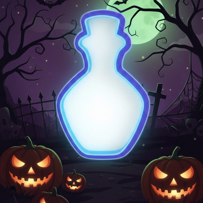 Cortadores de Galletas Botellas de Pócimas Mágicas y Brujas Halloween (5 cm y 8 cm)