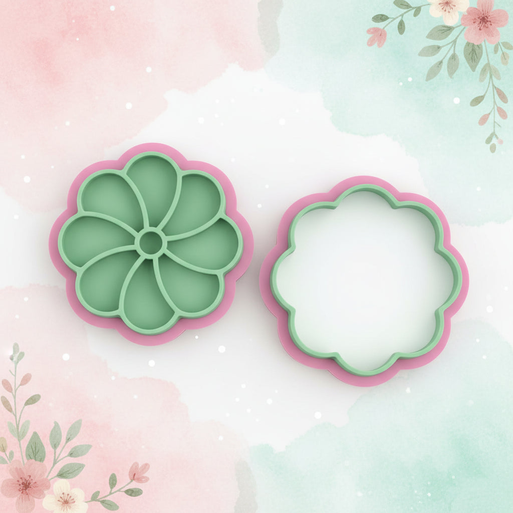 Cortador y Sello de Flores Variadas para Galletas (5 cm / 8 cm) - Elige tu Diseño y Tamaño