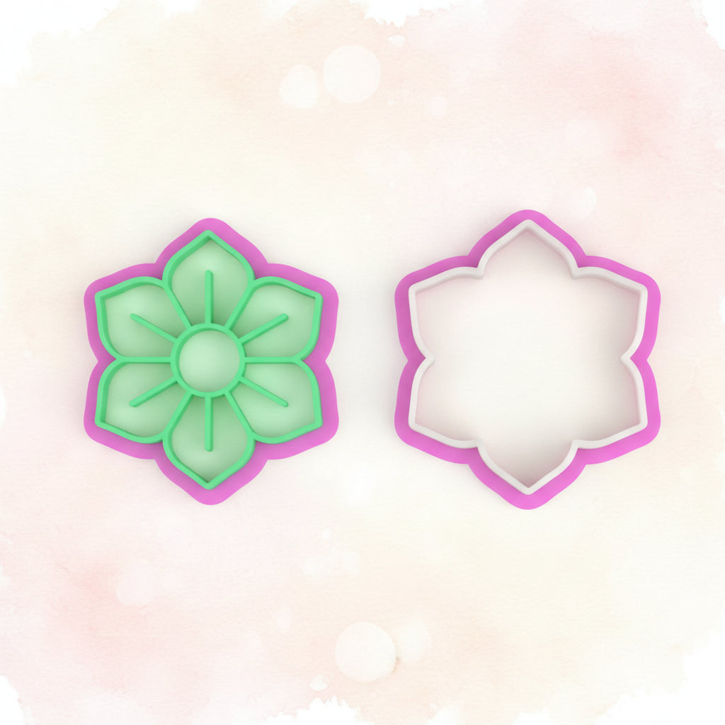 Cortador y Sello de Flores Variadas para Galletas (5 cm / 8 cm) - Elige tu Diseño y Tamaño