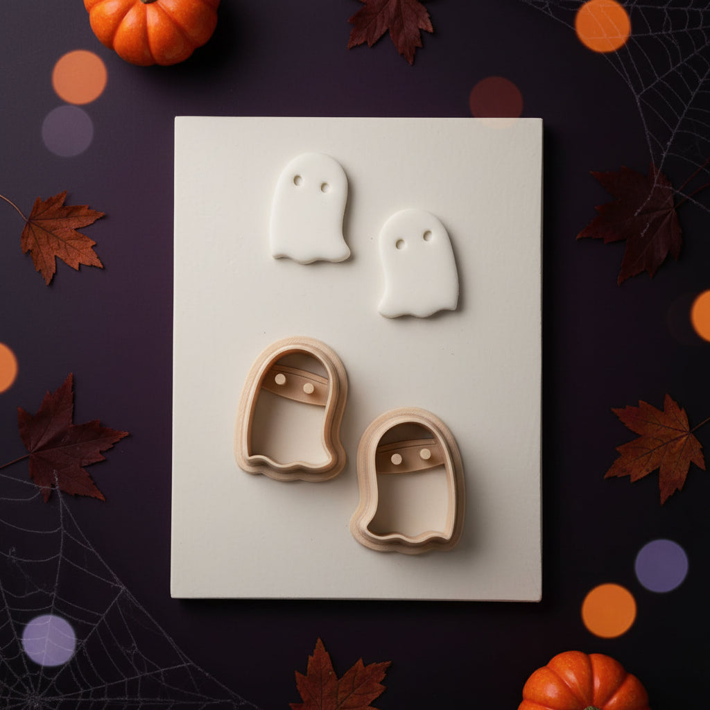 Set Cortadores de Fantasmas para Galletas y Fondant (4 Diseños de Halloween)