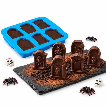 Molde de Silicona para Repostería, Lápidas de Halloween