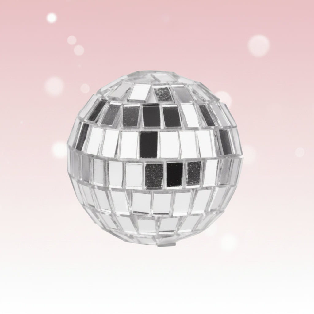 Topper de Esfera de Discoteca Espejada para Tortas - Tamaños de 1 a 4 cm