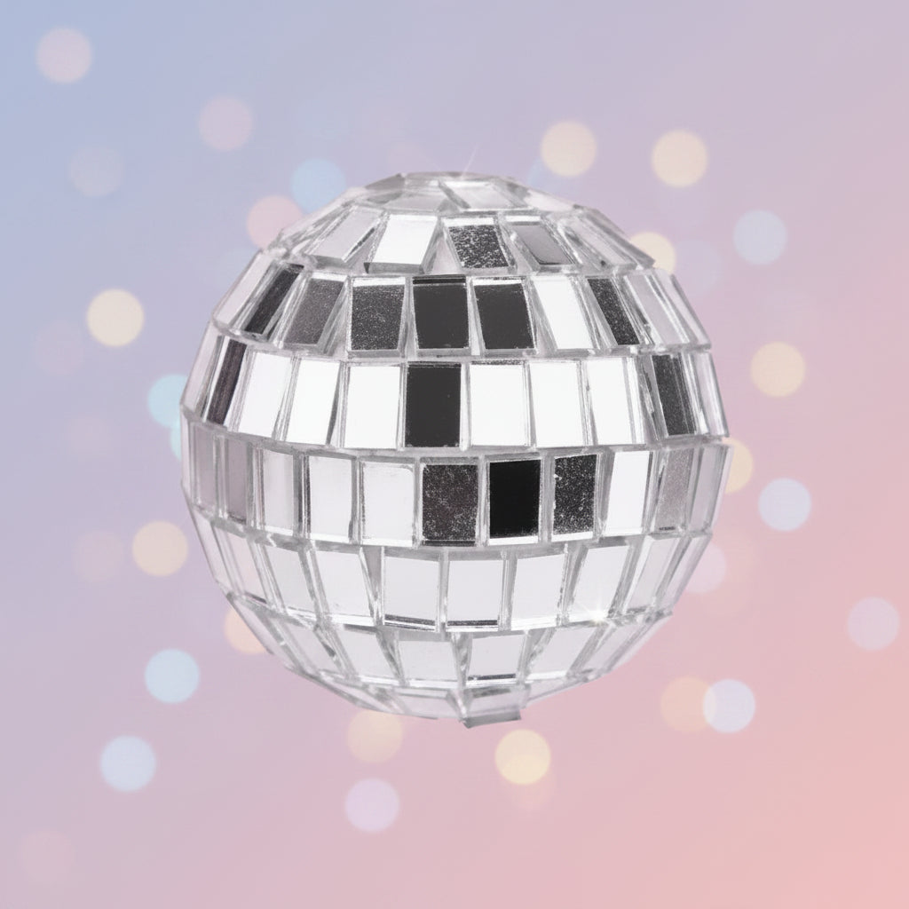 Topper de Esfera de Discoteca Espejada para Tortas - Tamaños de 1 a 4 cm