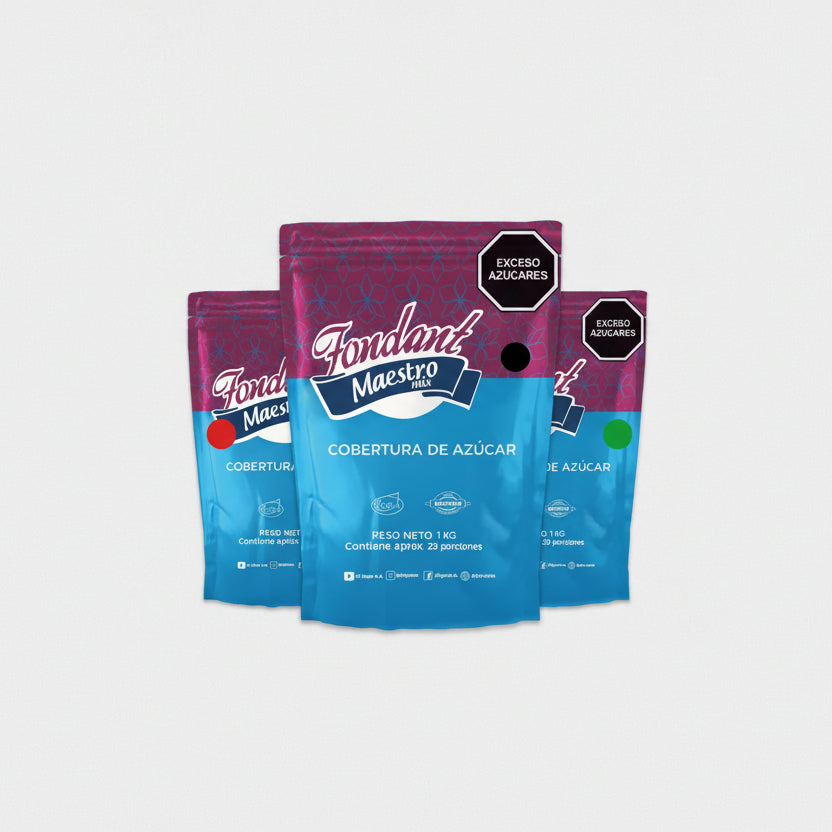 Variedad de colores de fondant elástico para cobertura de pasteles en Vallia Repostería