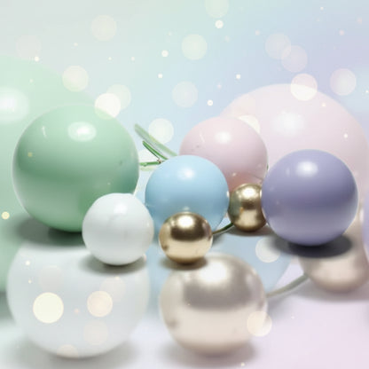 Toppers de Globos en Espuma para Decoración de Tortas (Monocromáticos / Surtidos)