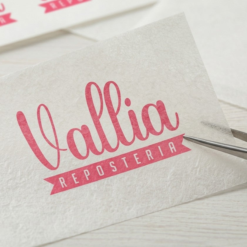 Impresión en papel de arroz comestible Vallia Repostería con diseño personalizado para decoraciones vintage y flores comestibles