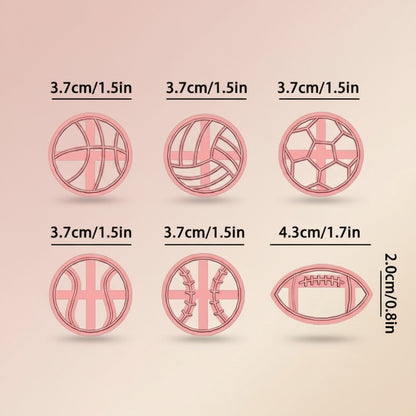Medidas cortadores balones deportivos 3.7 cm - fútbol, basket, voleibol, rugby | Vallia Repostería
Imagen 3: