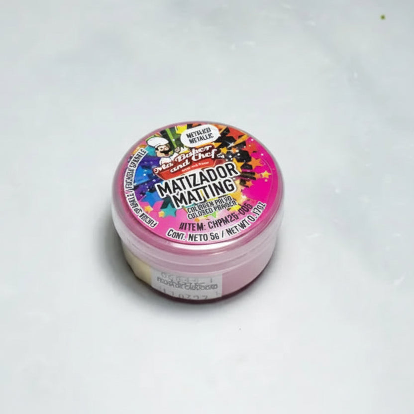 Matizador Fucsia Metalizado Ma Baker - Tono Vibrante (5g) para fondant y repostería - Vallia Repostería