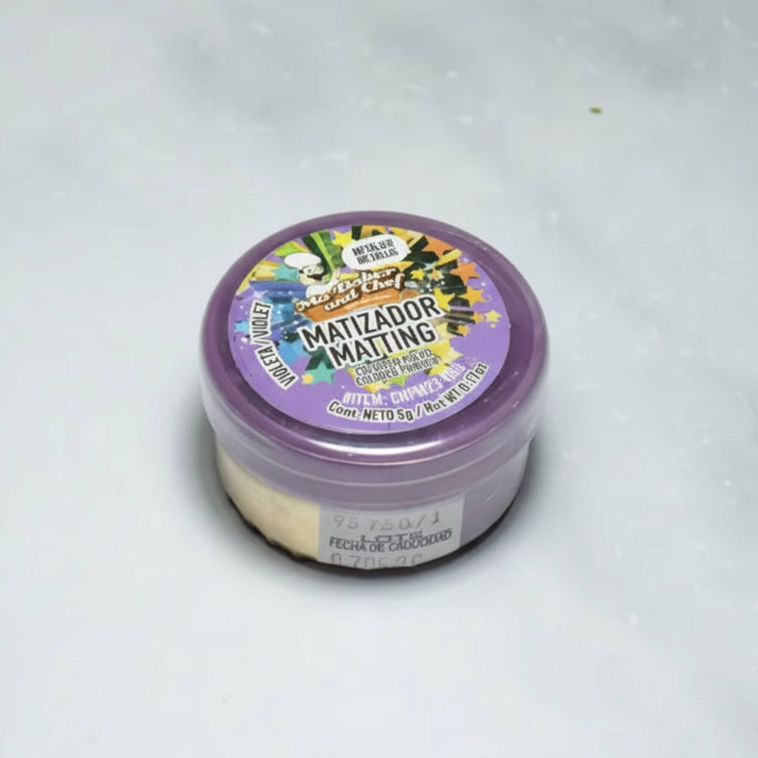 Matizador Morado Metalizado Ma Baker - Efecto Gala (5g) para acabados metálicos - Vallia Repostería