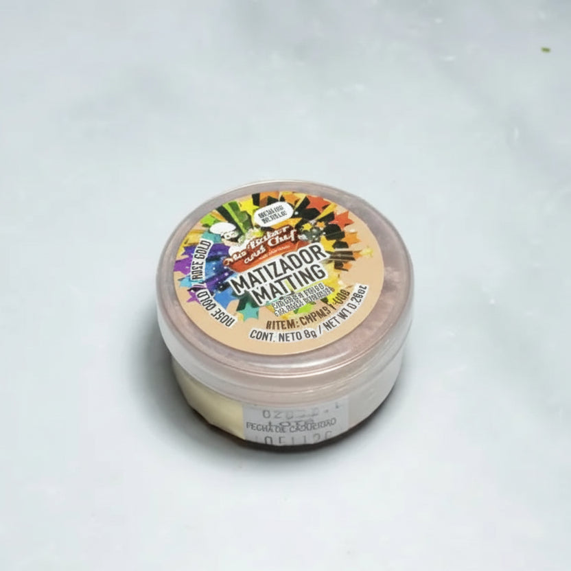 Matizador Rosa Gold Ma Baker - Tendencia Oro Rosa (5g) para acabados lujosos - Vallia Repostería