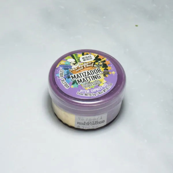 Matizador Violeta Metalizado Ma Baker - Tono Místico (5g) para fondant y glaseados - Vallia Repostería