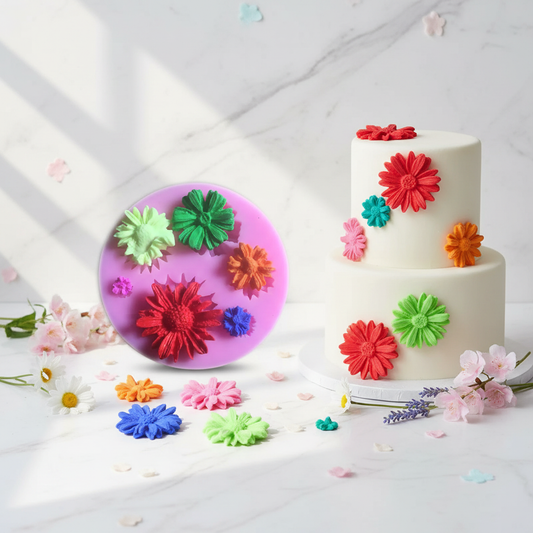 Molde de Silicona Flores - Vallia Repostería