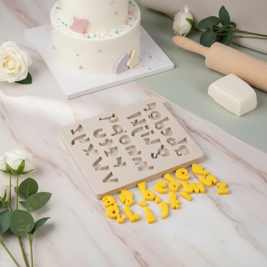 Molde de Silicona Letras del Abecedario Minúsculas - Vallia Repostería