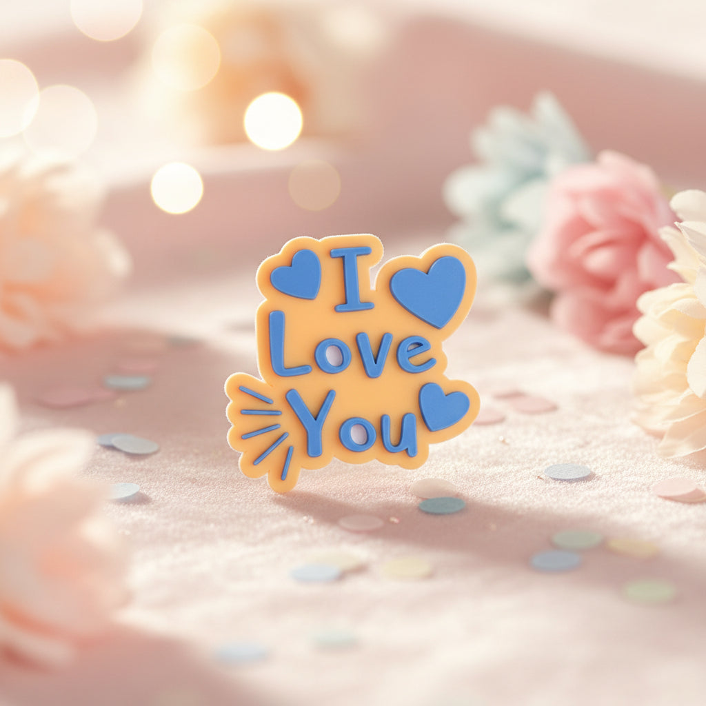 Sello Texturizador Marcador de Frases de Amor para Fondant y Galletas (5.5 cm)