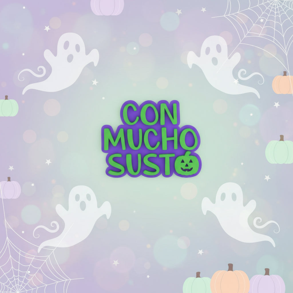 Sello Texturizador Marcador de Halloween (5.5 cm) - Colección Repostería para Galletas y Fondant