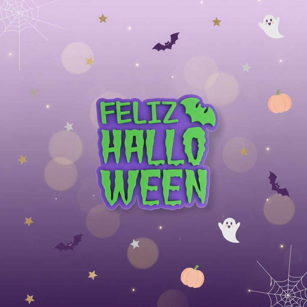 Sello Texturizador Marcador de Halloween (5.5 cm) - Colección Repostería para Galletas y Fondant