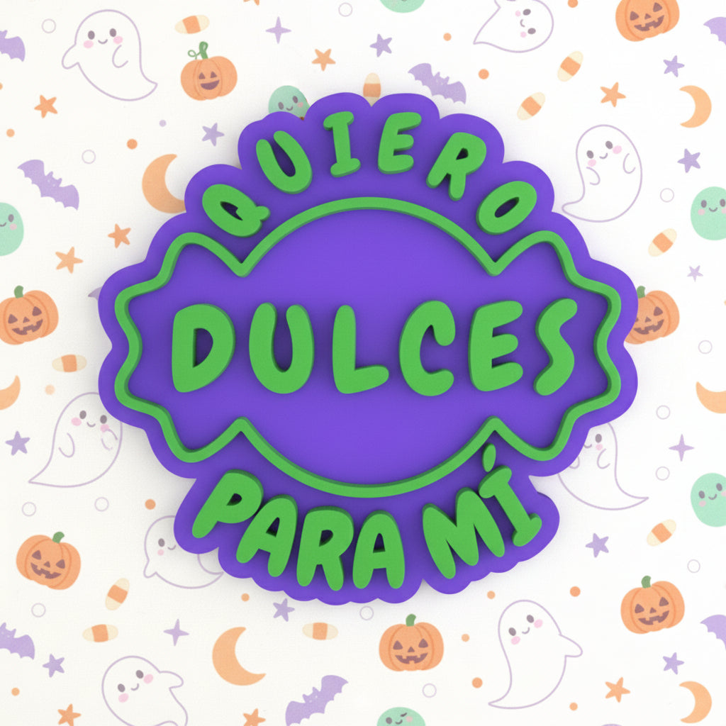 Sello Texturizador Marcador de Halloween (5.5 cm) - Colección Repostería para Galletas y Fondant