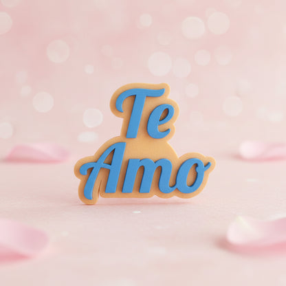 Sello Texturizador Marcador de Frases de Amor para Fondant y Galletas (5.5 cm)