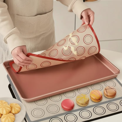 Kit x4 Tapetes de Silicona Antiadherentes para Hornear Macarons y Galletas
