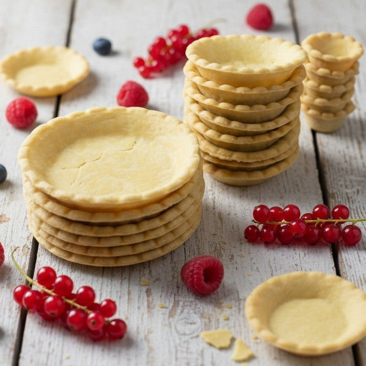 Base para tartaletas horneadas, masa sablée tipo pasaboca para catering y mesas de dulces – Vallia Repostería