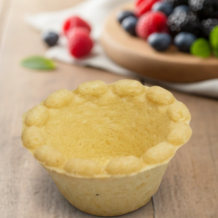 Base mini para tartaleta horneada de 3 cm, masa sablée tipo pasaboca para catering y mesas de dulces – Vallia Repostería