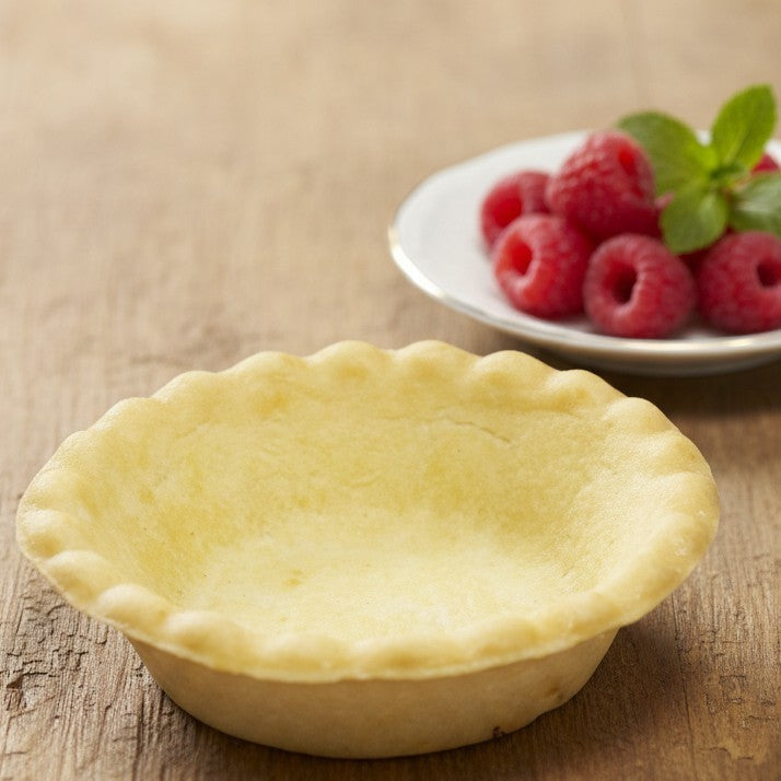 Base para tartaleta horneada de 7 cm con borde ondulado, masa sablée crocante para porciones personales – Vallia Repostería