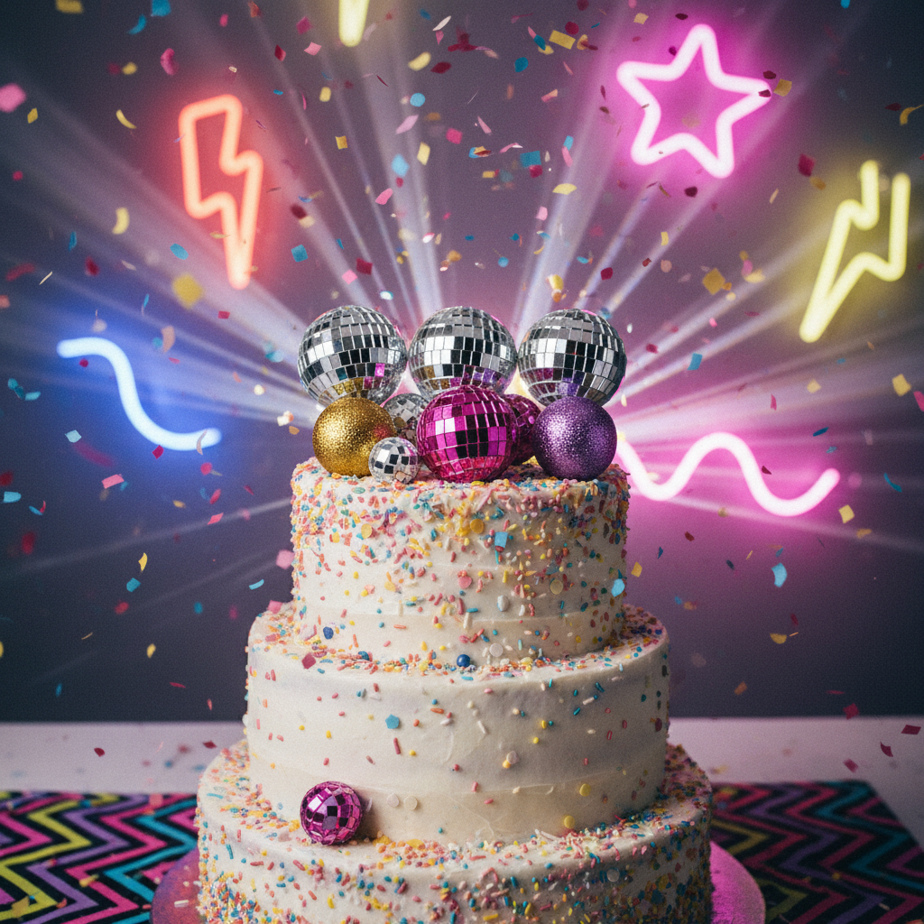 Topper Esfera Discoteca - Estilo 80s