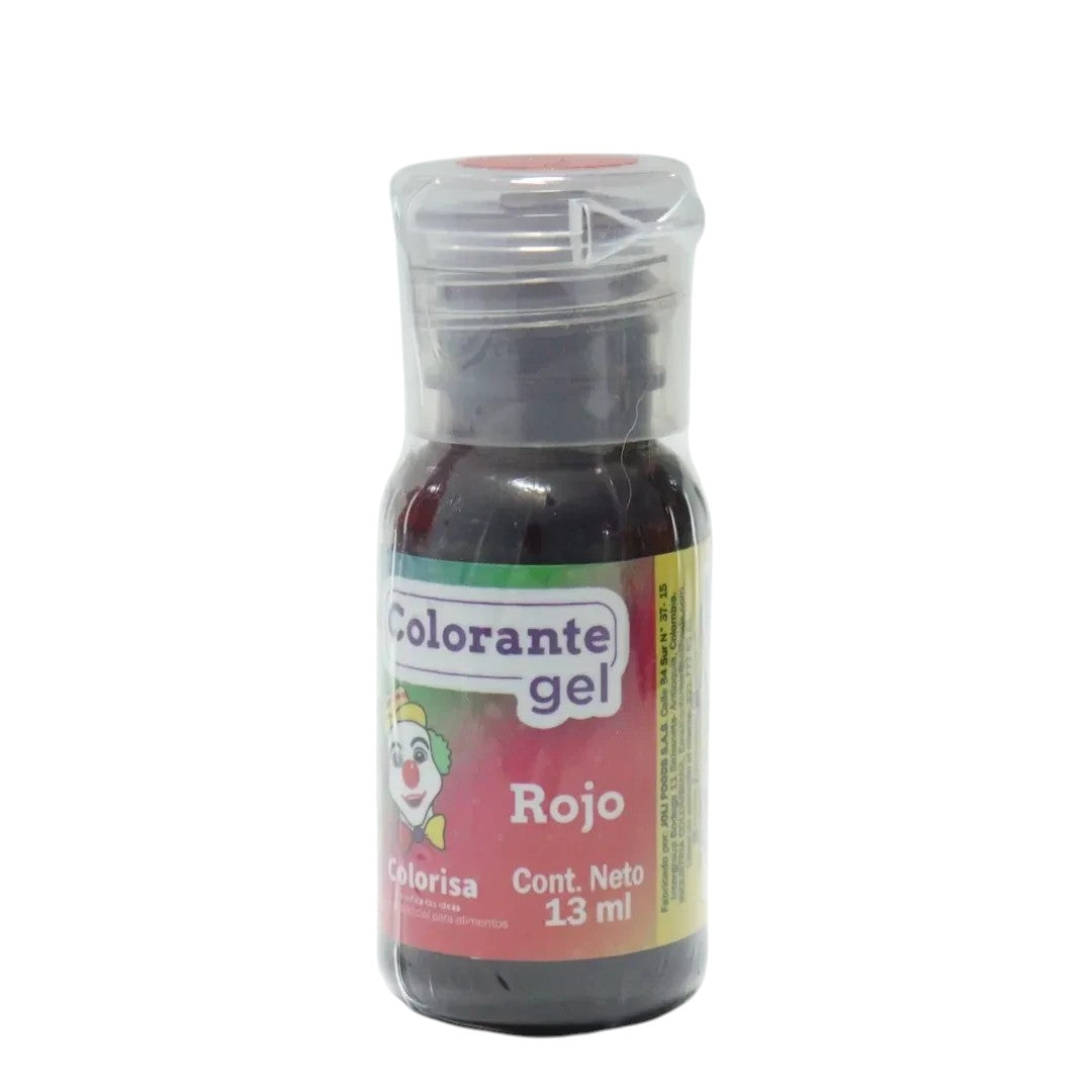 Colorante en gel rojo Colorisa de 13 g para repostería de Vallia Repostería en frasco dosificador