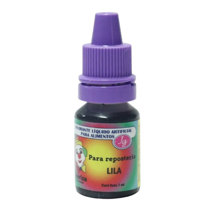 Colorante líquido hidrosoluble lila Colorisa de 7 ml en frasco gotero de Vallia Repostería para repostería