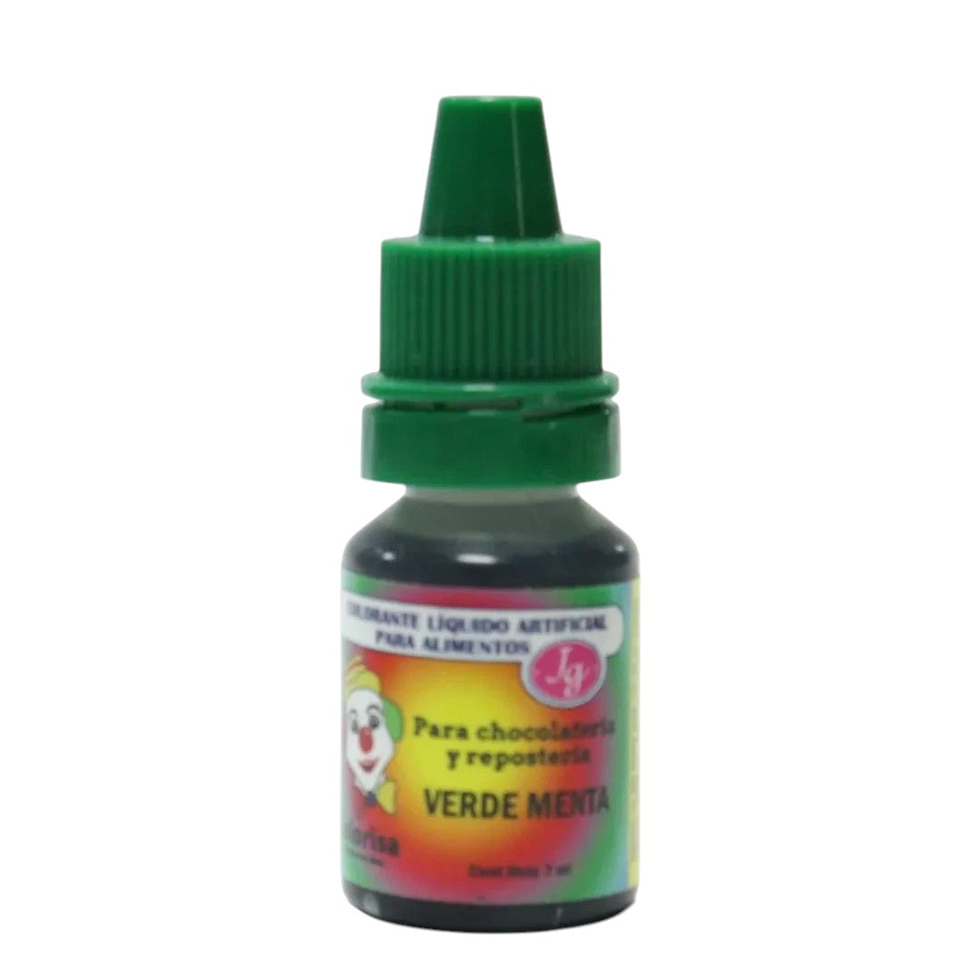 Colorante líquido hidrosoluble Colorisa verde menta de 7 ml en frasco gotero de Vallia Repostería para repostería