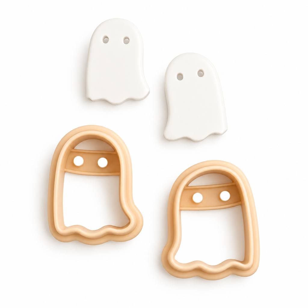 Set de cortadores de galletas con forma de fantasma de Vallia Repostería para repostería creativa de Halloween