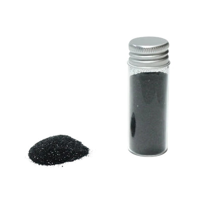 Escarcha comestible negra de Vallia Repostería en frasco de 10 g para decorar tortas y postres con acabado brillante
