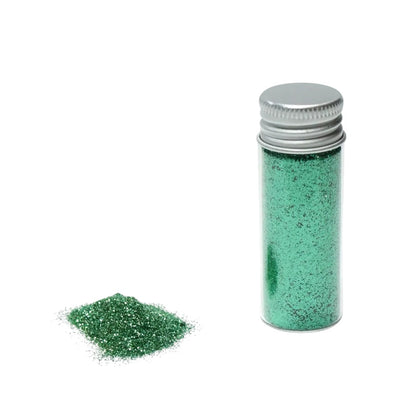 Escarcha comestible verde de Vallia Repostería en frasco de 10 g para decorar tortas y postres con acabado brillante