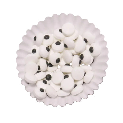 Grageas de azúcar Vallia Repostería con forma de ojos blancos y pupilas negras para decoración de postres de Halloween