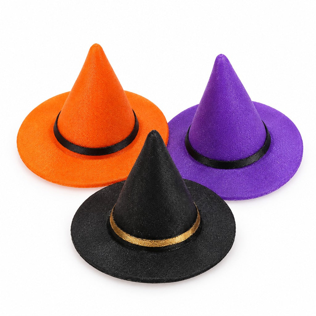 Vallia Repostería mini sombreros de bruja en colores naranja, morado y negro para decoración de cupcakes de Halloween
