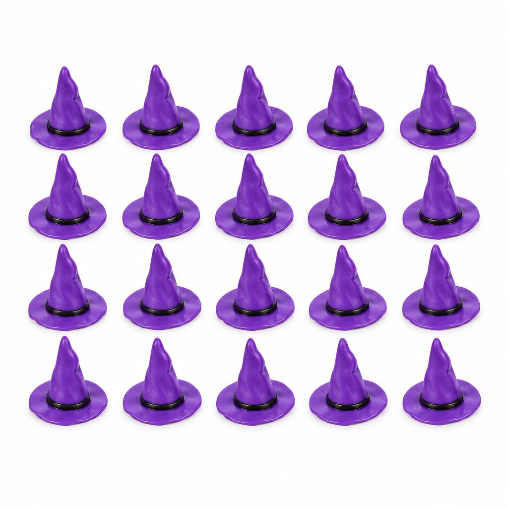 Mini sombrero de bruja morado de Vallia Repostería para decorar cupcakes en fiestas de Halloween