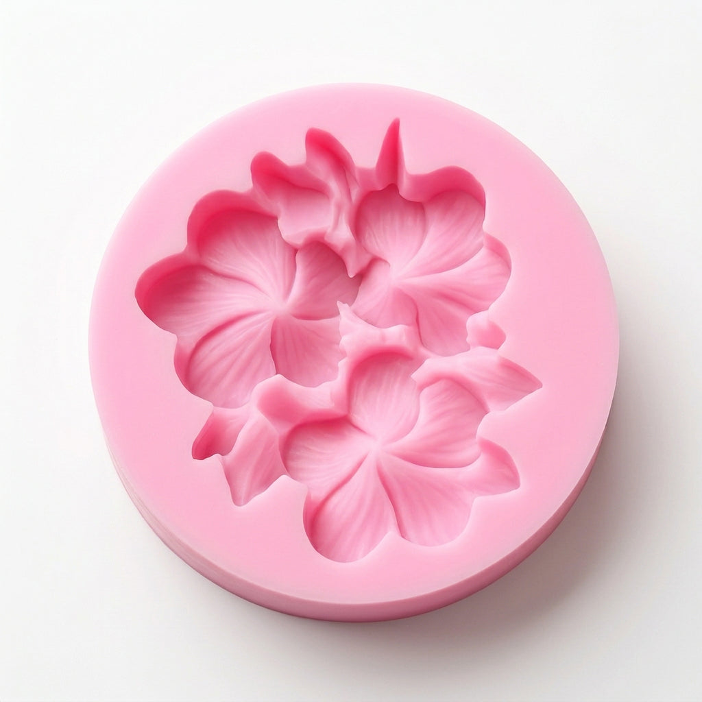 Molde de silicona rosa Vallia Repostería con diseño de flores detalladas para fondant, chocolate y manualidades