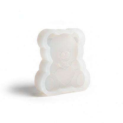 Molde de silicona Vallia Repostería con forma de osito sosteniendo un corazón para repostería, velas y resina