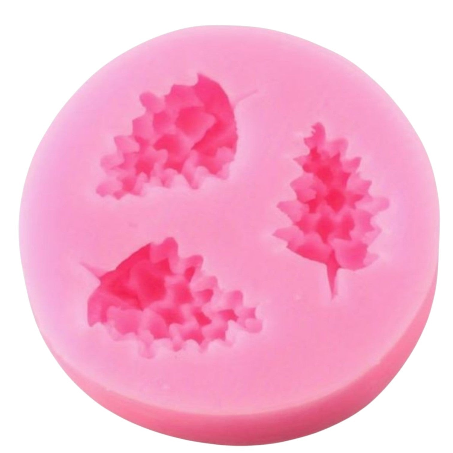 Molde de silicona rosa Vallia Repostería con tres cavidades de mini racimos de uvas para fondant y repostería