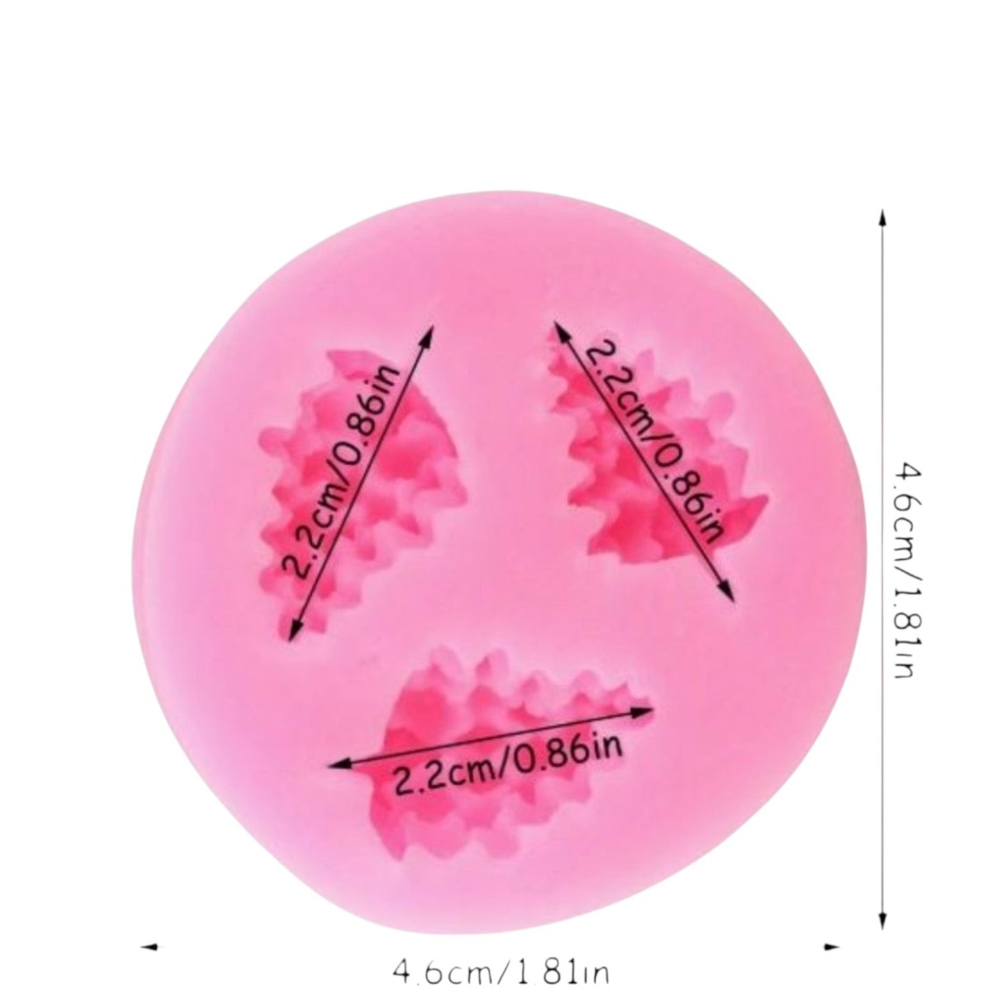 Molde de silicona rosa Vallia Repostería con tres cavidades de racimos de uvas para fondant y repostería