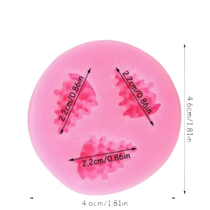 Molde de silicona rosa Vallia Repostería con tres cavidades de racimos de uvas para fondant y repostería